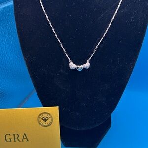 Certified 0.31 CT Moissanite Heart‎ Pendant Necklace